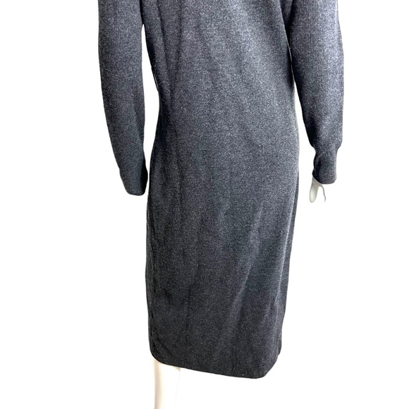 Sandro Paris Knit Long Dress 40 Large Sweater Button Down Pearl Wool Cashmere - Picture 6 of 10